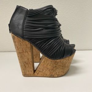 Black platform heels